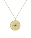 Forever Creations Signature Collection 14k 0.80 Ct. Tw. Diamond & Emerald Necklace