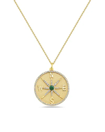 Forever Creations Signature Collection 14k 0.80 Ct. Tw. Diamond & Emerald Necklace