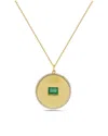 Forever Creations Signature Collection 14k 1.23 Ct. Tw. Diamond & Emerald Necklace