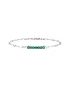 Forever Creations Signature Forever Creations 14k 1.00 Ct. Tw. Emerald Paperclip Bracelet