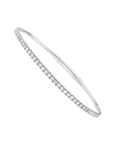 Forever Creations Signature Forever Creations 14k 10.00 Ct. Tw. Lab Grown Diamond Flexible Bangle Bracelet In Metallic