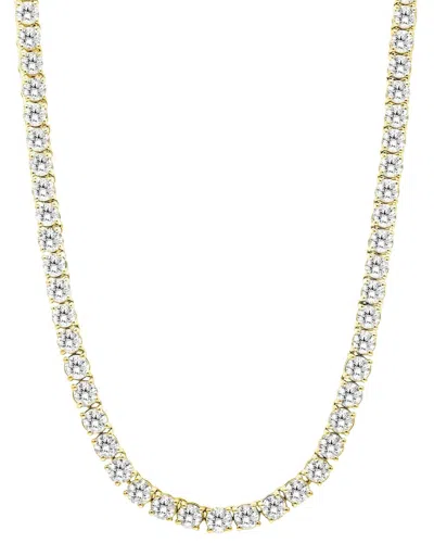 Forever Creations Signature Forever Creations 14k 10.00 Ct. Tw. Lab Grown Diamond Tennis Necklace In Gold