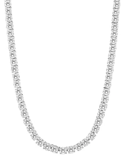 Forever Creations Signature Forever Creations 14k 10.00 Ct. Tw. Lab Grown Diamond Tennis Necklace In Metallic