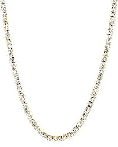 Forever Creations Signature Forever Creations 14k 12.00 Ct. Tw. Lab Grown Diamond Tennis Necklace In Gold