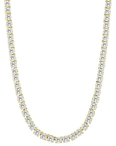Forever Creations Signature Forever Creations 14k 14.00 Ct. Tw. Lab Grown Diamond Tennis Necklace In Gold