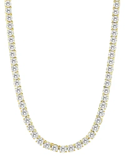 Forever Creations Signature Forever Creations 14k 16.00 Ct. Tw. Lab Grown Diamond Tennis Necklace In Gold