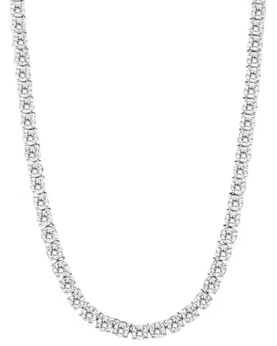 Forever Creations Signature Forever Creations 14k 16.00 Ct. Tw. Lab Grown Diamond Tennis Necklace In Metallic
