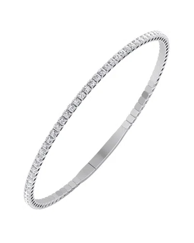 Forever Creations Signature Forever Creations 14k 2.00 Ct. Tw. Lab Grown Diamond Flexible Bangle Bracelet In Metallic