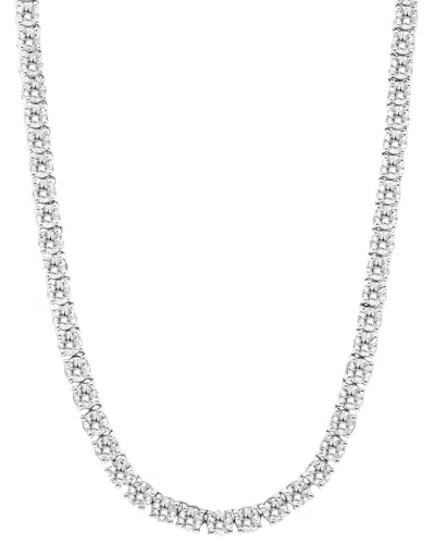 Forever Creations Signature Forever Creations 14k 20.00 Ct. Tw. Lab Grown Diamond Tennis Necklace In Metallic