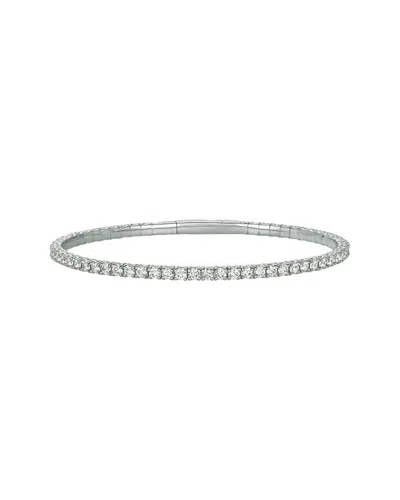 Forever Creations Signature Forever Creations 14k 3.00 Ct. Tw. Lab Grown Diamond Flexible Bangle Bracelet In Metallic