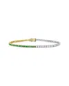 Forever Creations Signature Forever Creations 14k 3.15 Ct. Tw. Diamond & Emerald Tennis Bracelet