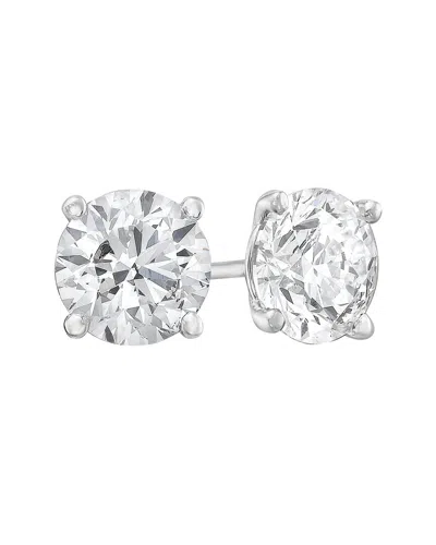 Forever Creations Signature Forever Creations 14k 4.00 Ct. Tw. Lab Grown Diamond Studs In Metallic