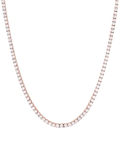 Forever Creations Signature Forever Creations 14k Rose Gold 8.00 Ct. Tw. Lab Grown Diamond Tennis Necklace In Pink