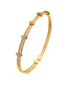 Forever Creations Usa Inc. Forever Creations 14k 0.20 Ct. Tw. Diamond Flexible Cuff Bracelet In Gold