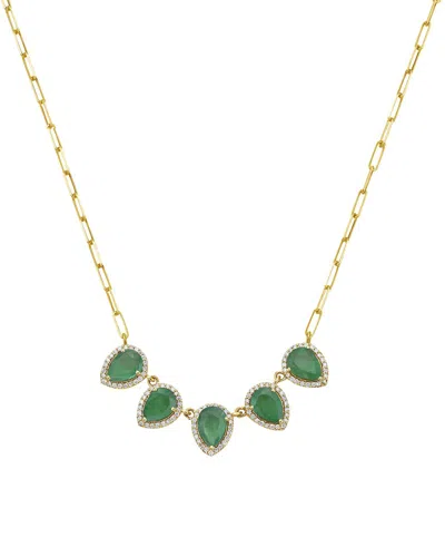 Forever Creations Usa Inc. Forever Creations 14k 0.63 Ct. Tw. Diamond Necklace In Green