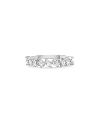 Forever Creations Usa Inc. Forever Creations 14k 0.76 Ct. Tw. Diamond Half-eternity Ring In Metallic