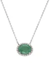 Forever Creations Usa Inc. Forever Creations 14k 1.27 Ct. Tw. Diamond & Emerald Halo Necklace