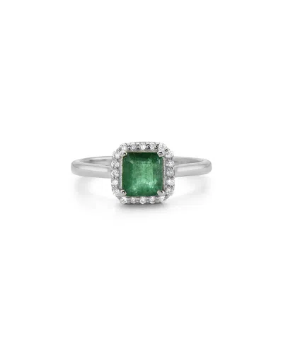 Forever Creations Usa Inc. Forever Creations 14k 1.30 Ct. Tw. Diamond & Aquamarine Halo Ring