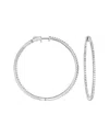Forever Creations Usa Inc. Forever Creations 14k 1.53 Ct. Tw. Diamond Inside And Out Hoops
