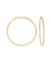 Forever Creations Usa Inc. Forever Creations 14k 1.53 Ct. Tw. Diamond Inside And Out Hoops
