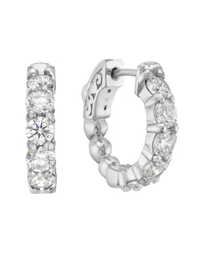 Forever Creations Usa Inc. Forever Creations 14k 1.75 Ct. Tw. Diamond Hoops In Metallic