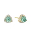 Forever Creations Usa Inc. Forever Creations 14k 2.29 Ct. Tw. Diamond & Emerald Triangle Earrings