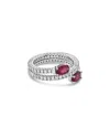 FOREVER CREATIONS USA INC. FOREVER CREATIONS 14K 2.40 CT. TW. DIAMOND & RUBY FLEXIBLE WRAP RING