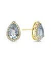 Forever Creations Usa Inc. Forever Creations 14k 2.41 Ct. Tw. Diamond & Aquamarine Halo Earrings