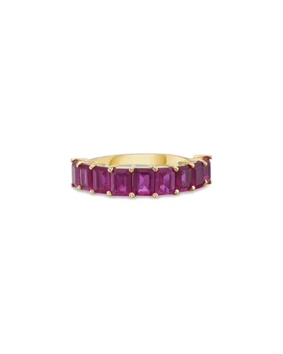 Forever Creations Usa Inc. Forever Creations 14k 2.70 Ct. Tw. Ruby Half-eternity Ring In Gold