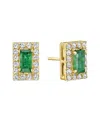 Forever Creations Usa Inc. Forever Creations 14k 3.06 Ct. Tw. Diamond & Emerald Earrings In Gold