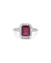 Forever Creations Usa Inc. Forever Creations 14k 3.10 Ct. Tw. Diamond & Ruby Halo Ring