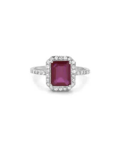 Forever Creations Usa Inc. Forever Creations 14k 3.10 Ct. Tw. Diamond & Ruby Halo Ring