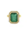 Forever Creations Usa Inc. Forever Creations 14k 6.20 Ct. Tw. Diamond & Emerald Halo Ring