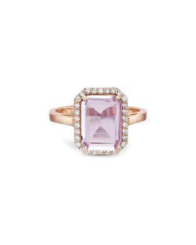 Forever Creations Usa Inc. Forever Creations 14k Rose Gold 2.17 Ct. Tw. Diamond & Morganite Halo Ring
