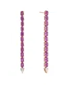 Forever Creations Usa Inc. Forever Creations 14k Rose Gold 7.15 Ct. Tw. Diamond & Pink Sapphire Earrings