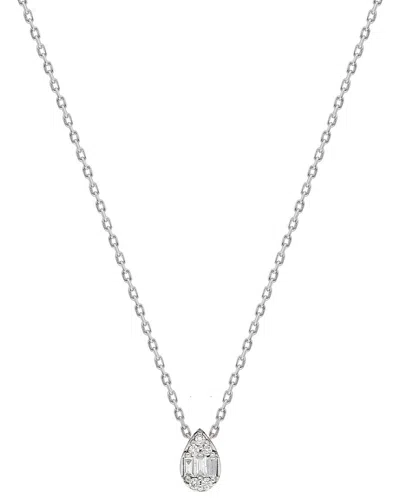 Forever Creations Usa Inc. Forever Creations Signature Collections 14k 0.09 Ct. Tw. Diamond Necklace In Metallic