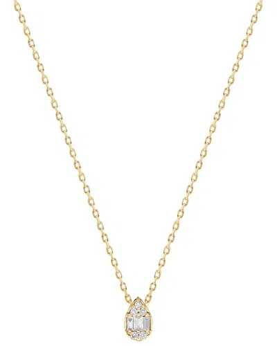 Forever Creations Usa Inc. Forever Creations Signature Collections 14k 0.09 Ct. Tw. Diamond Necklace In Gold