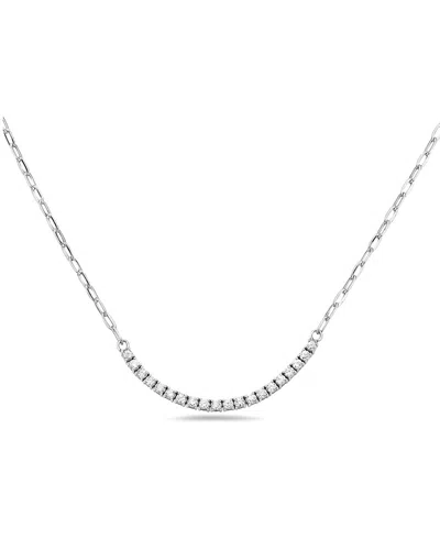 Forever Creations Usa Inc. Forever Creations Signature Collections 14k 1.00 Ct. Tw. Diamond Tennis Pendant Necklace In Gray