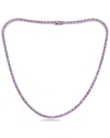 Forever Creations Usa Inc. Forever Creations Signature Collections 14k 16.00 Ct. Tw. Sapphire Tennis Necklace In Brown