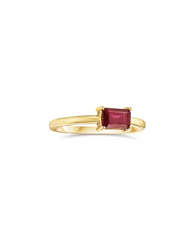 Forever Creations Usa Inc. Signature Collection 14k 0.86 Ct. Tw. Ruby Half-eternity Ring In Burgundy