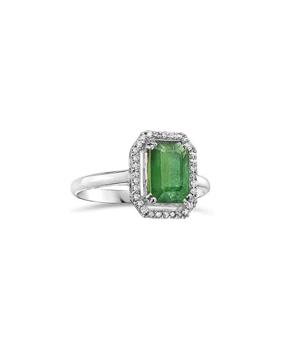 Forever Creations Usa Inc. Signature Collection 14k 2.71 Ct. Tw. Diamond & Emerald Half-eternity Rin