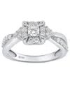 Forever Grown Diamonds Diamond Ring (1/2 Ct. T.w.) In Sterling Silver White Rhodium In Metallic