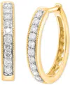 FOREVER GROWN DIAMONDS LAB-CREATED DIAMOND SMALL HOOP EARRINGS (1/2 CT. T.W.) IN STERLING SILVER OR 14K GOLD-PLATED STERLIN