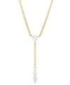 Forever Grown Diamonds Lab Grown Diamond 17" Lariat Necklace (1/2 Ct. T.w.) In 14k Gold-plated Sterling Silver In Gold-plated Sterling Silver