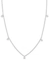 Forever Grown Diamonds Lab-grown Diamond 5 Drop Necklace (1/4 Ct. T.w.) In Sterling Silver Or 14k Gold-plated Sterling Silv In Sterling Silver