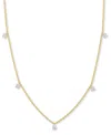 Forever Grown Diamonds Lab-grown Diamond 5 Drop Necklace (1/4 Ct. T.w.) In Sterling Silver Or 14k Gold-plated Sterling Silv In Gold-plated Sterling Silver