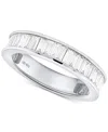 Forever Grown Diamonds Lab Grown Diamond Baguette Band (1 Ct. T.w.) In Sterling Silver In Sterling Silver