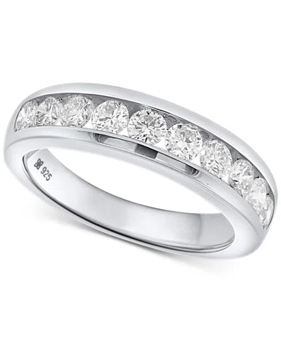 Forever Grown Diamonds Lab Grown Diamond Channel-set Band (1 Ct. T.w.) In Sterling Silver