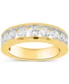 Forever Grown Diamonds Lab Grown Diamond Channel Set Band (2 Ct. T.w.) In Sterling Silver Or 14k Gold-plated Sterling Silve