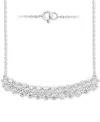 Forever Grown Diamonds Lab Grown Diamond Cluster 18" Necklace (2 Ct. T.w.) In Sterling Silver Or 14k Gold-plated Sterling S In Sterling Silver